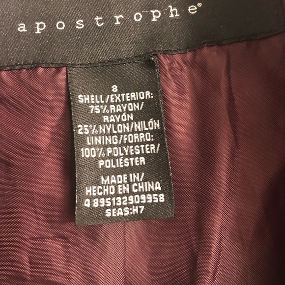 Vintage Apostrophe blazer raspberry crushed velvet - Picture 8 of 9